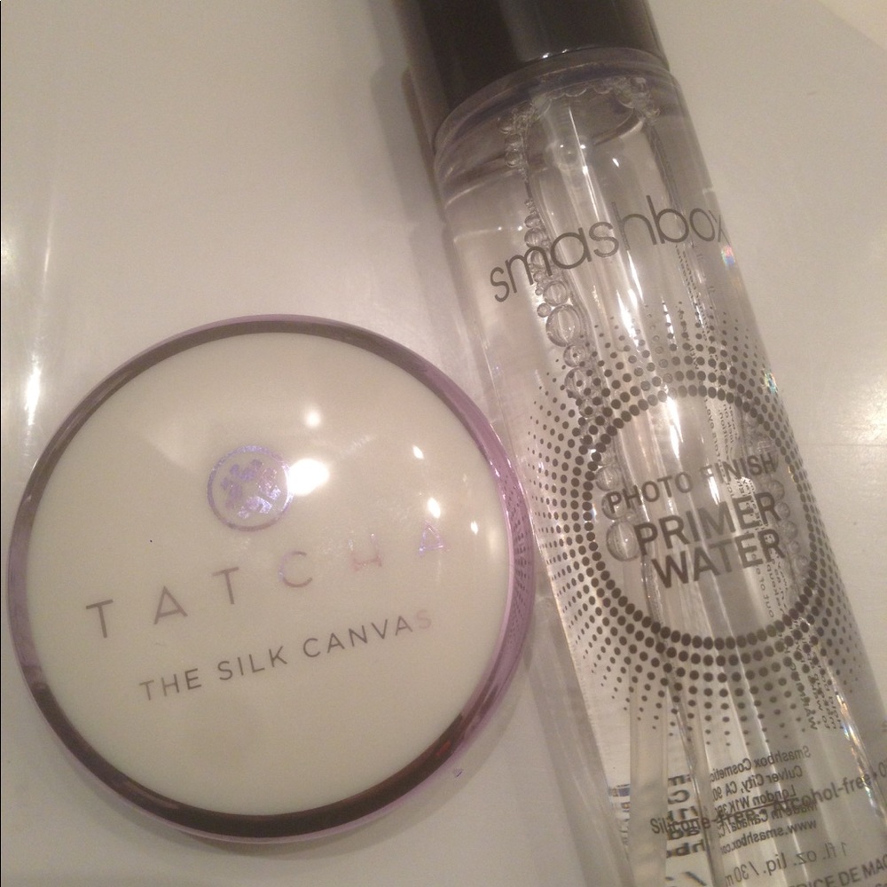 Tatcha silk canvas primer mini and smashbox primer